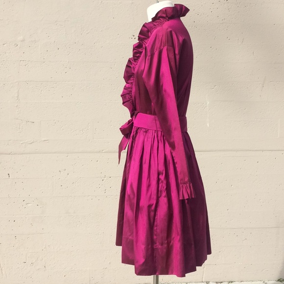 Catherine Regehr Silk Taffeta Retro Cocktail Dress - Picture 3 of 14